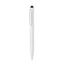 Kymi RCS-gecertificeerde gerecycled aluminium pen met stylus - Topgiving