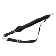 Falcone - Paraplu met schouderband - Handopening -  100 cm - Zwart - Topgiving