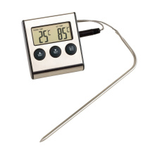 Kookthermometer van rvs met lcd display gourmet - Topgiving